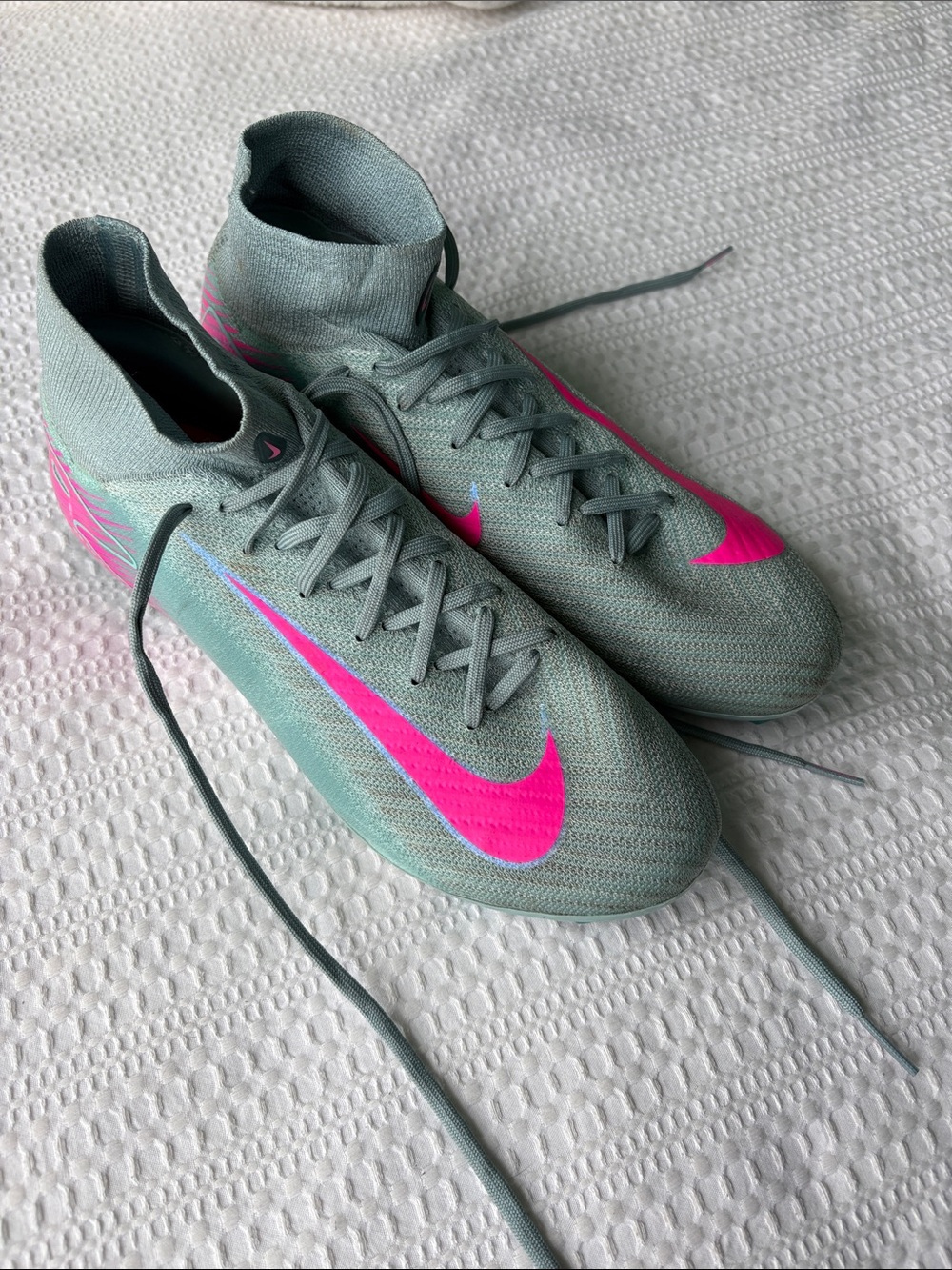 Nike Teal and Hot Pink superfly elites